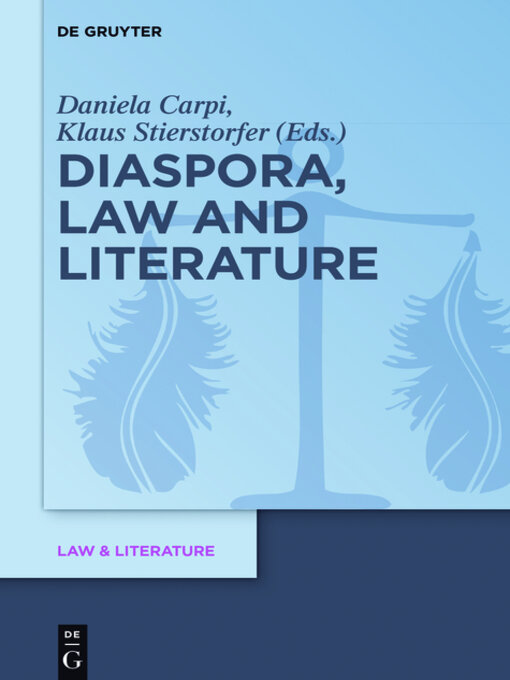 Title details for Diaspora, Law and Literature by Klaus Stierstorfer - Available